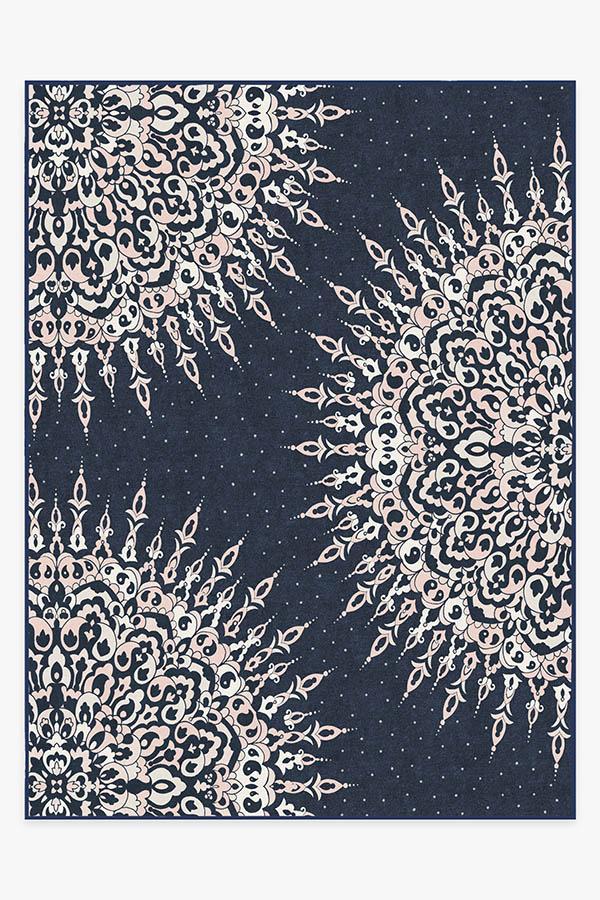 Cosima Navy Pink Rug 9'x12' | Stain-Resistant