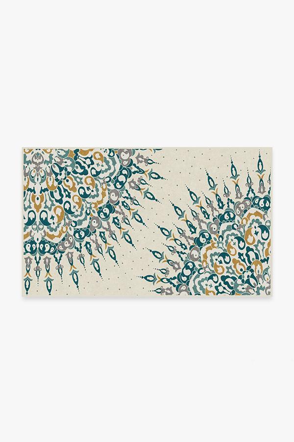 Cosima Teal Rug 3'x5' | Stain-Resistant