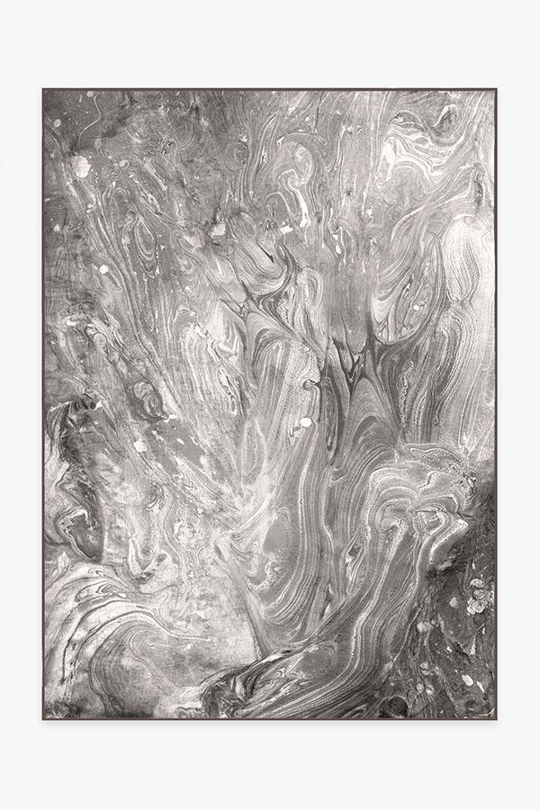 Cosmic Marble Grey Rug 5'x7' | Stain-Resistant