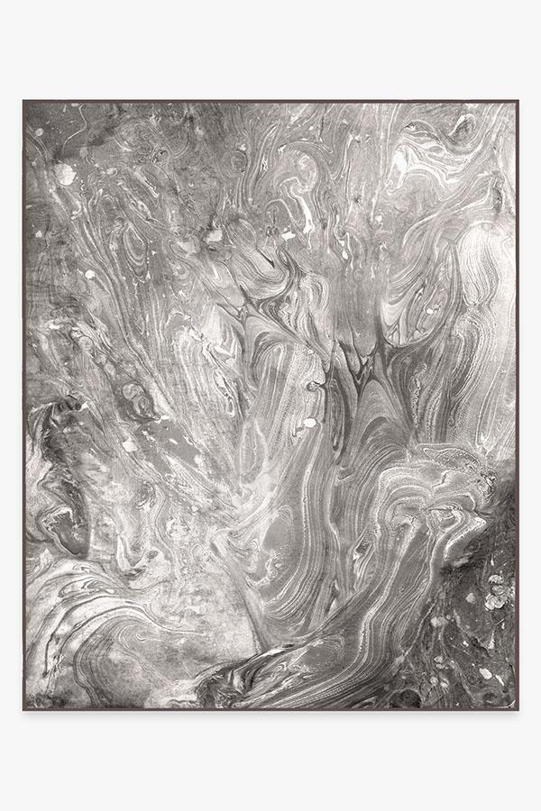 Cosmic Marble Grey Rug 8'x10' | Stain-Resistant