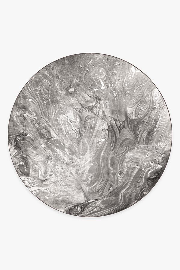 Cosmic Marble Grey Rug 8' Round | Stain-Resistant