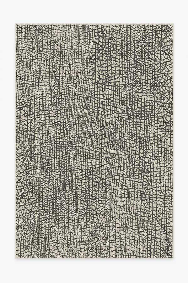 Crackle Black & White Rug 6'x9' | Stain-Resistant