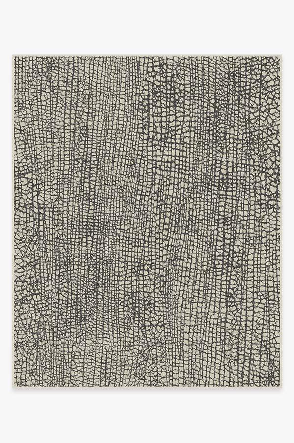 Crackle Black & White Rug 8'x10' | Stain-Resistant