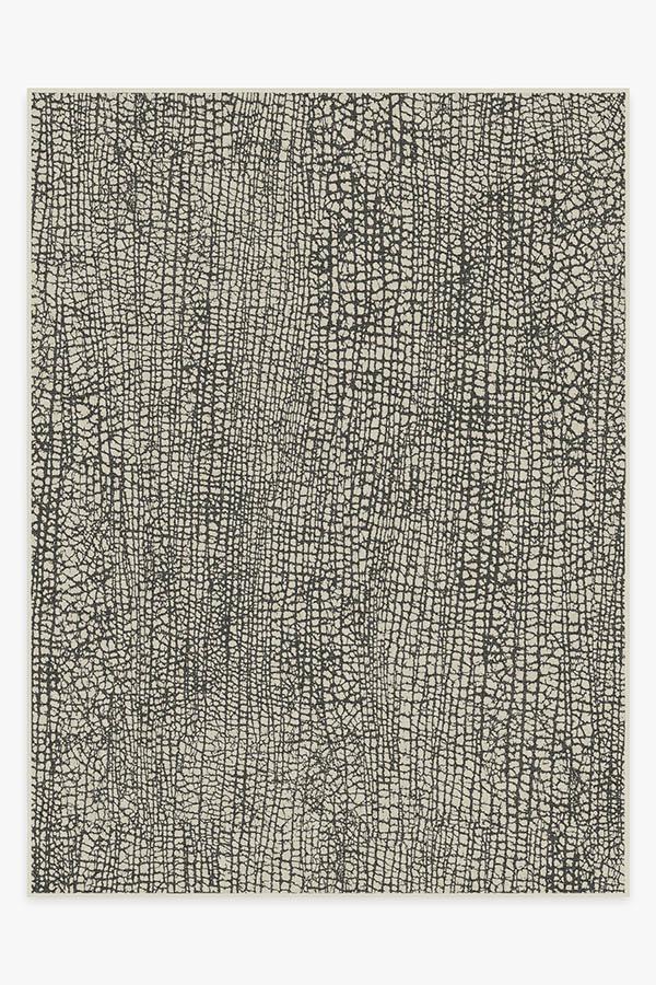 Crackle Black & White Rug 9'x12' | Stain-Resistant