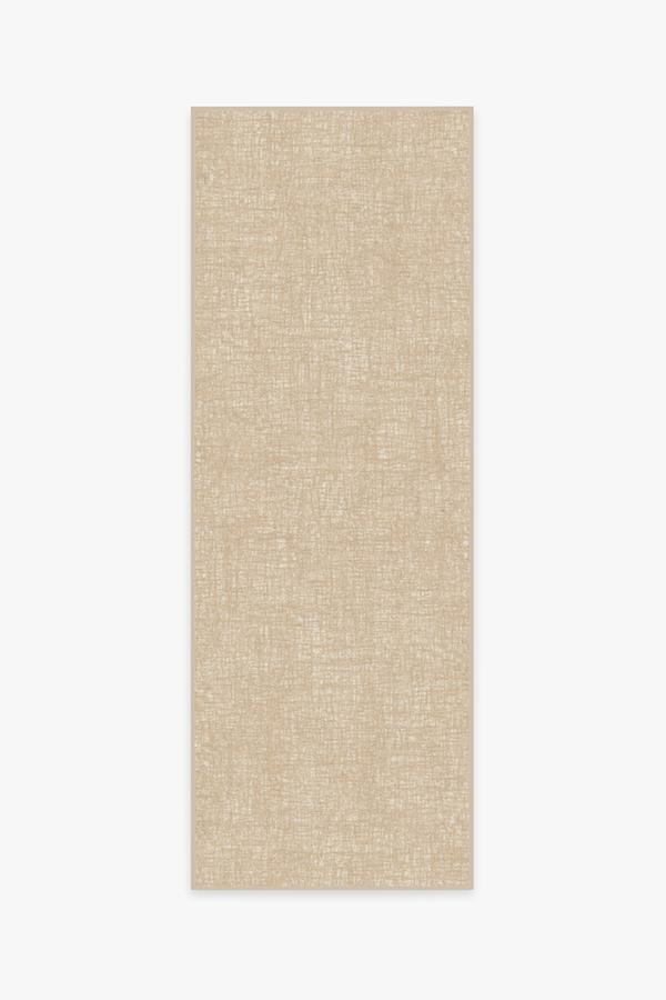 Crosshatch Natural Rug 2.5'x7' | Stain-Resistant