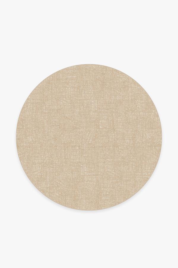 Crosshatch Natural Rug 6' Round | Stain-Resistant