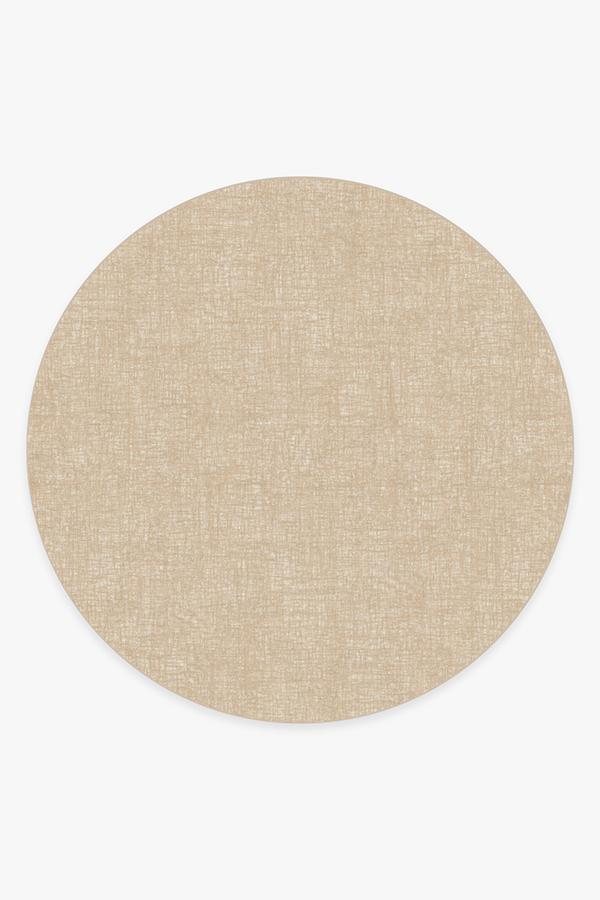 Crosshatch Natural Rug 8' Round | Stain-Resistant