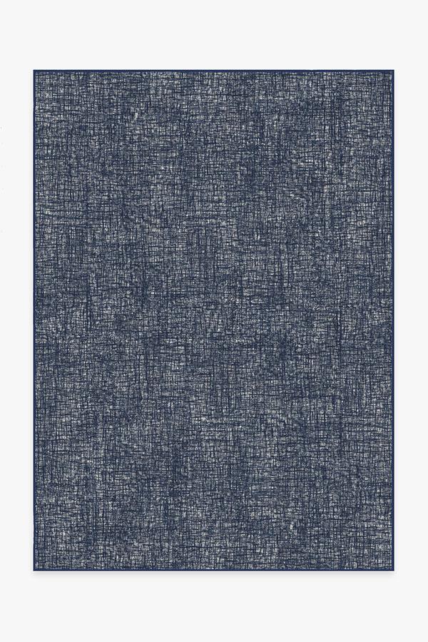 Crosshatch Sapphire Rug 5'x7' | Stain-Resistant