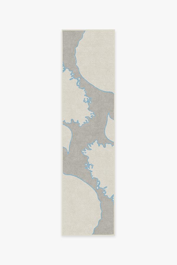 Cynthia Rowley Dandelion Grey Rug 2.5'x10' | Stain-Resistant