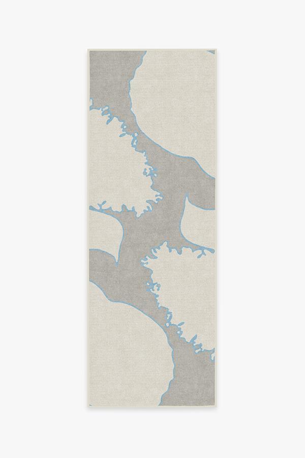 Cynthia Rowley Dandelion Grey Rug 2.5'x7' | Stain-Resistant