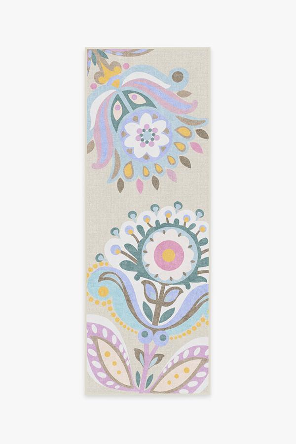Cynthia Rowley In Bloom Pastel Rug 2.5'x7' | Stain-Resistant