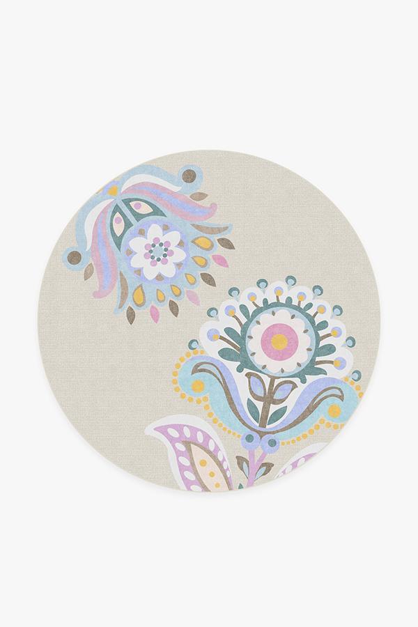 Cynthia Rowley In Bloom Pastel Rug 6' Round | Stain-Resistant