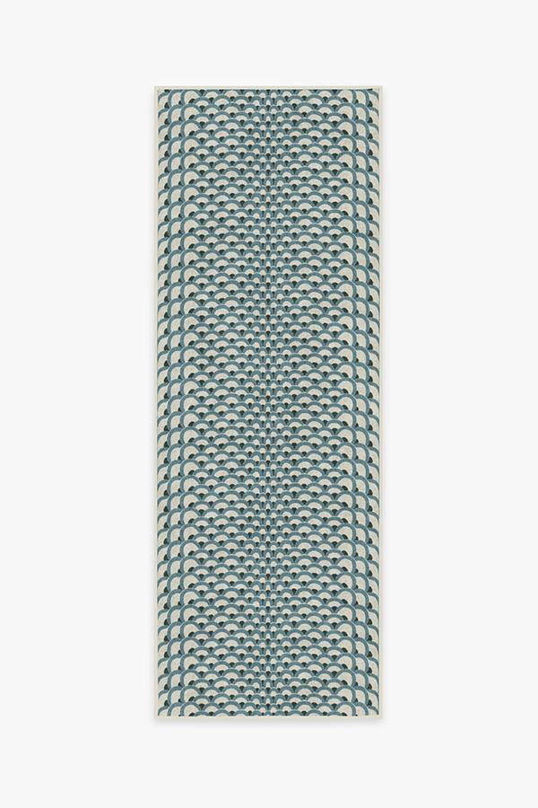 Cynthia Rowley Lamella Jade Rug 2.5'x7' | Stain-Resistant