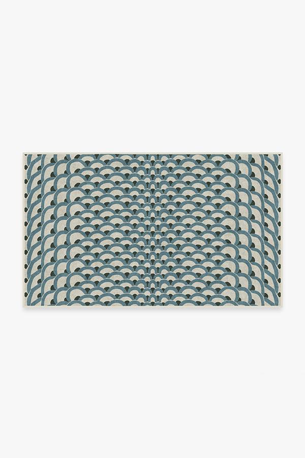 Cynthia Rowley Lamella Jade Rug 3'x5' | Stain-Resistant