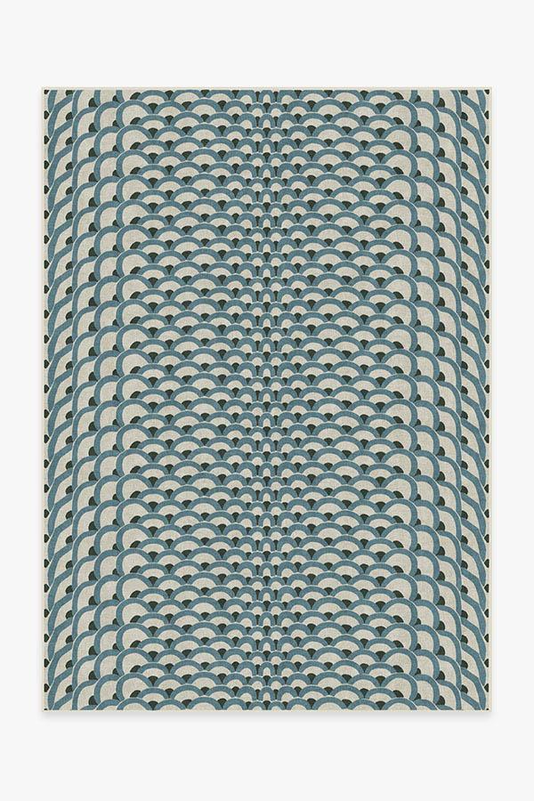 Cynthia Rowley Lamella Jade Rug 5'x7' | Stain-Resistant