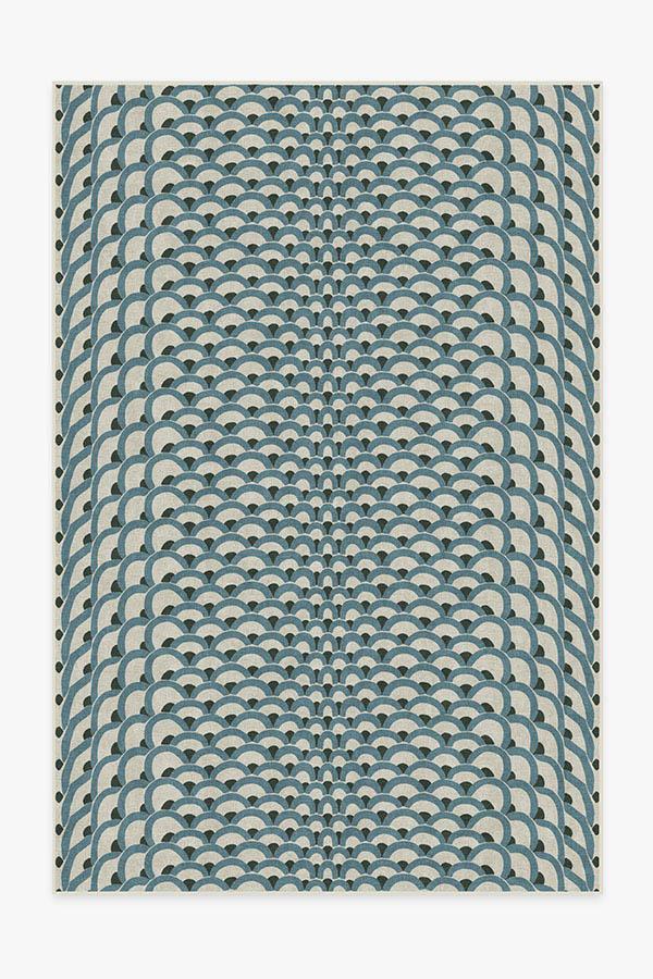 Cynthia Rowley Lamella Jade Rug 6'x9' | Stain-Resistant