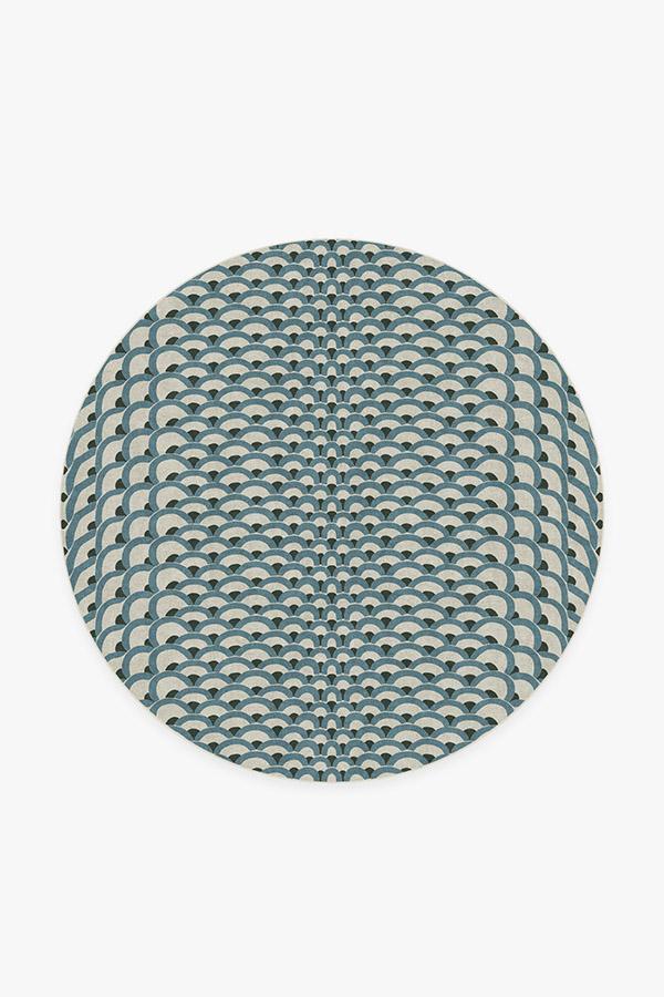 Cynthia Rowley Lamella Jade Rug 6' Round | Stain-Resistant