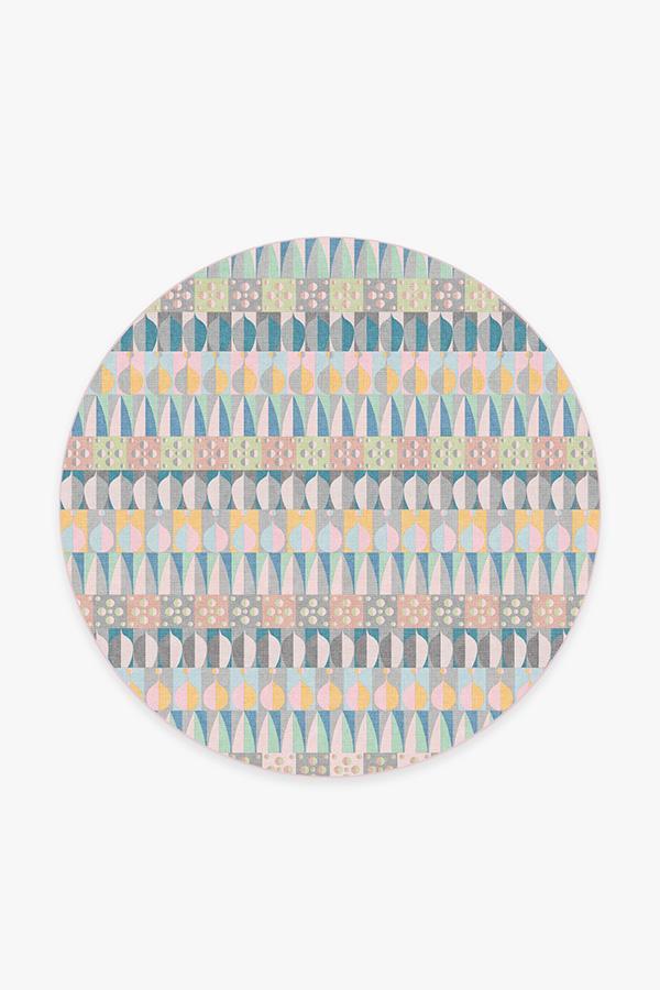 Cynthia Rowley Petals Multicolor Rug 6' Round | Stain-Resistant