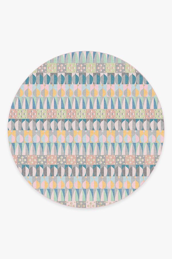 Cynthia Rowley Petals Multicolor Rug 8' Round | Stain-Resistant