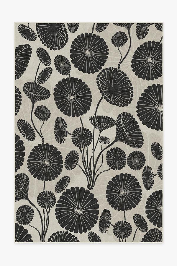 Cynthia Rowley Pompom Black & White Rug 6'x9' | Stain-Resistant