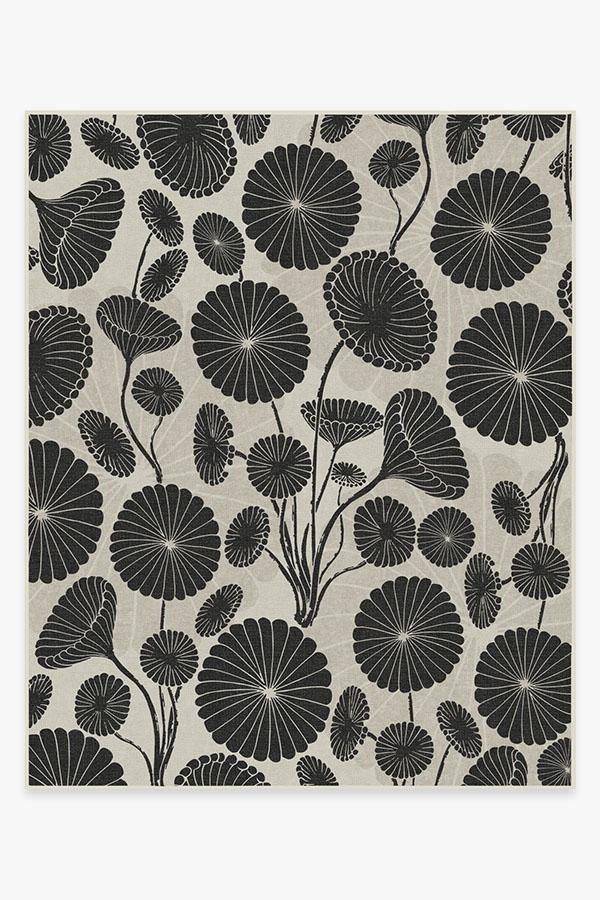 Cynthia Rowley Pompom Black & White Rug 8'x10' | Stain-Resistant