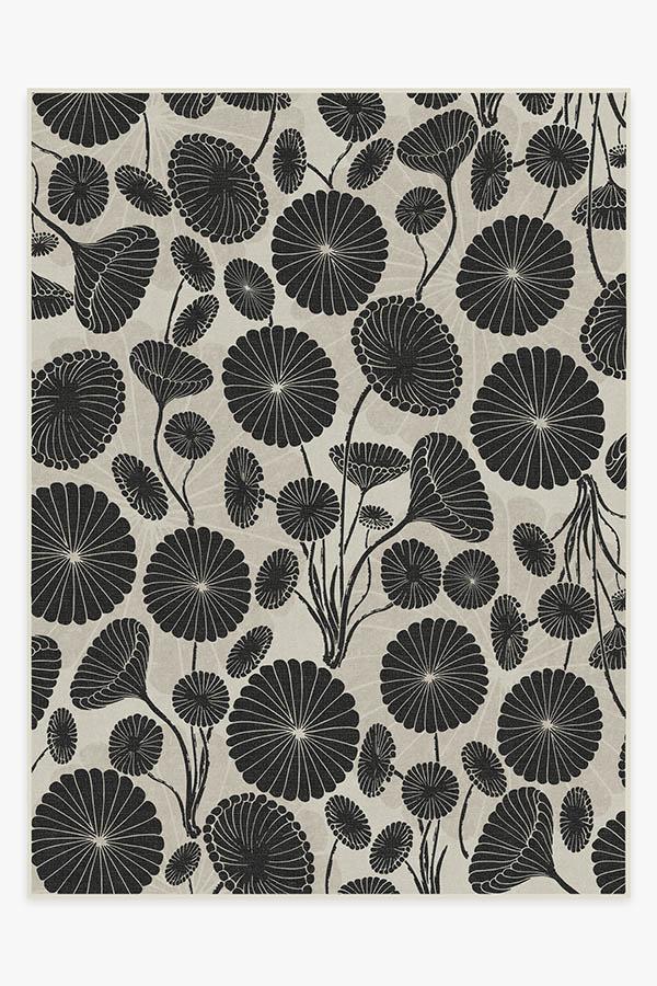 Cynthia Rowley Pompom Black & White Rug 9'x12' | Stain-Resistant