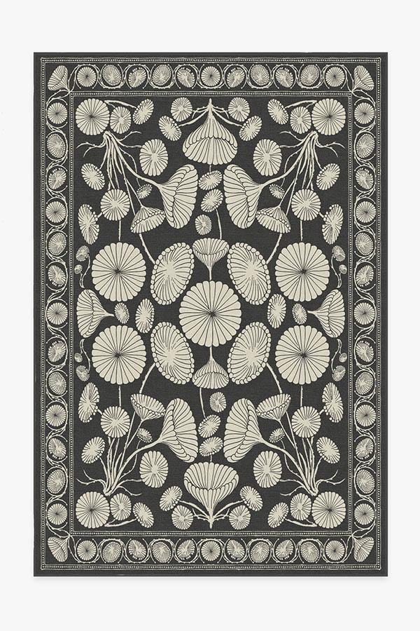 Cynthia Rowley Suzani Black Rug 6'x9' | Stain-Resistant