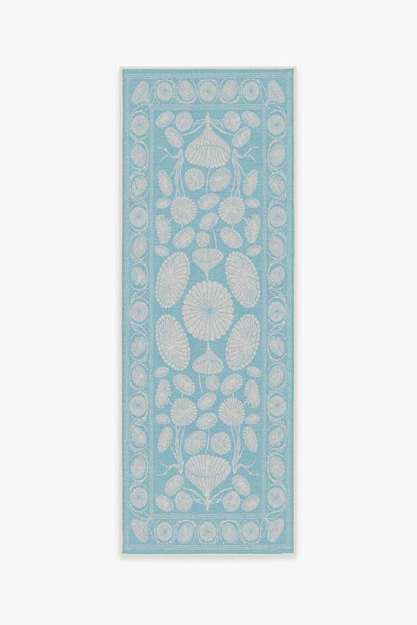 Cynthia Rowley Suzani Powder Blue Rug 2.5'x7' | Stain-Resistant