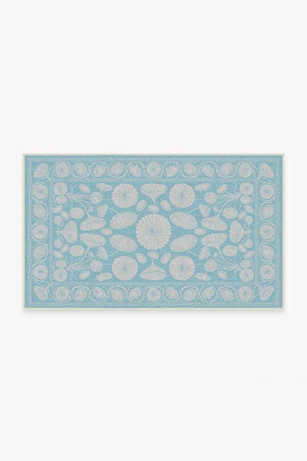 Cynthia Rowley Suzani Powder Blue Rug 3'x5' | Stain-Resistant