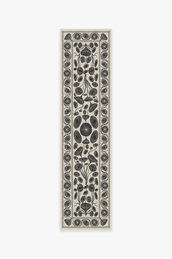 Cynthia Rowley Suzani White Rug 2.5'x10' | Stain-Resistant