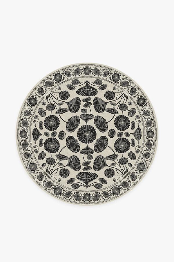 Cynthia Rowley Suzani White Rug 6' Round | Stain-Resistant