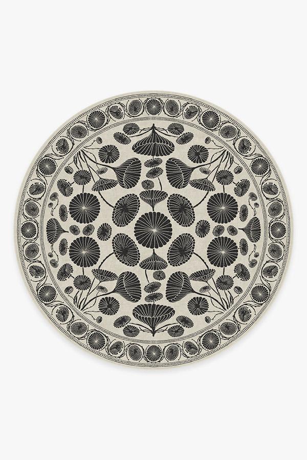 Cynthia Rowley Suzani White Rug 8' Round | Stain-Resistant