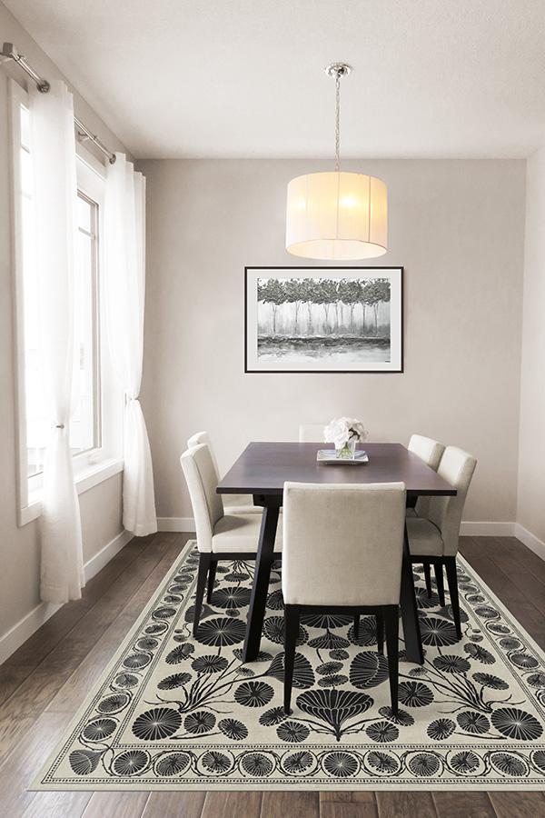 Cynthia Rowley Suzani White Rug 2.5'x7' | Stain-Resistant