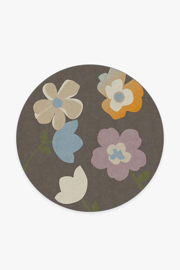 Cynthia Rowley Tulip Mink Rug 6' Round | Stain-Resistant