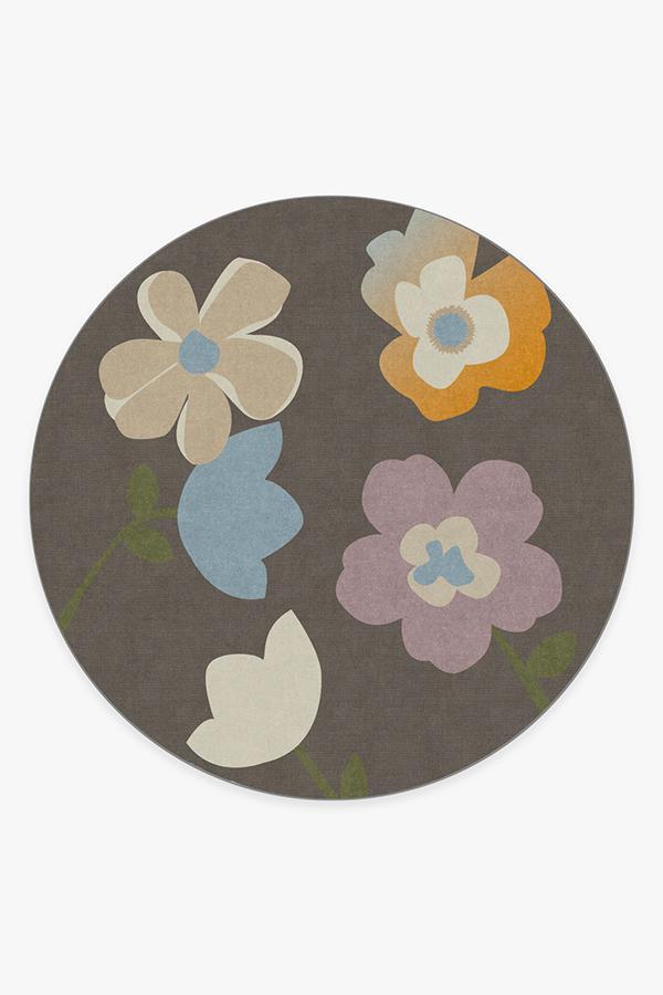 Cynthia Rowley Tulip Mink Rug 8' Round | Stain-Resistant