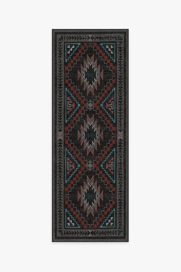 Dakotah Charcoal Rug 2.5'x7' | Stain-Resistant