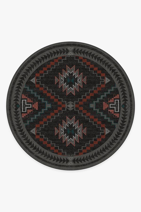 Dakotah Charcoal Rug 8' Round | Stain-Resistant
