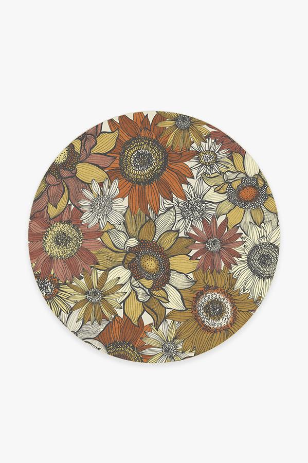 Dalilah Sunburst Rug 6' Round | Stain-Resistant