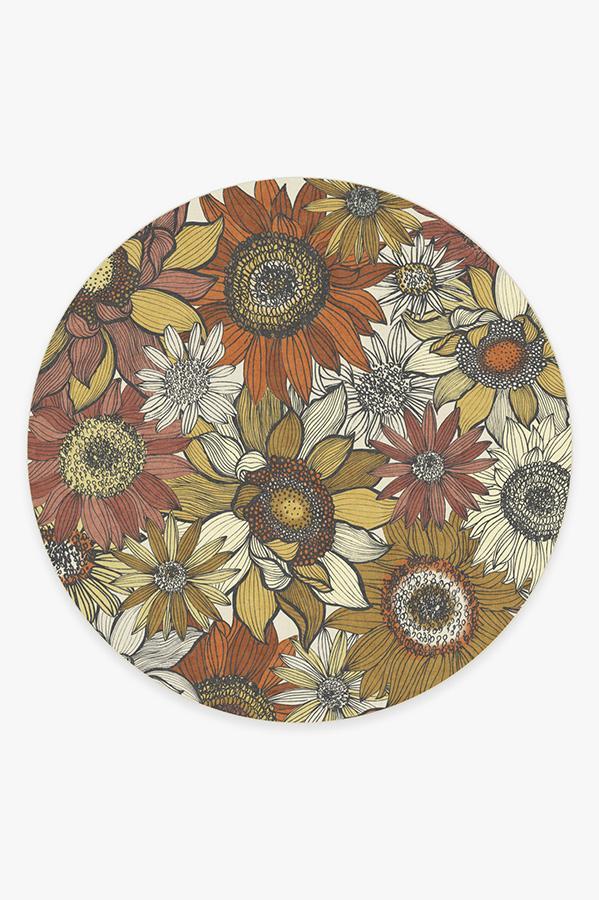 Dalilah Sunburst Rug 8' Round | Stain-Resistant
