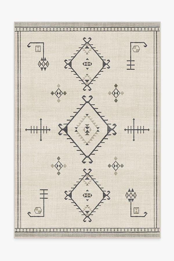 Damali Black & White Rug 6'x9' | Stain-Resistant