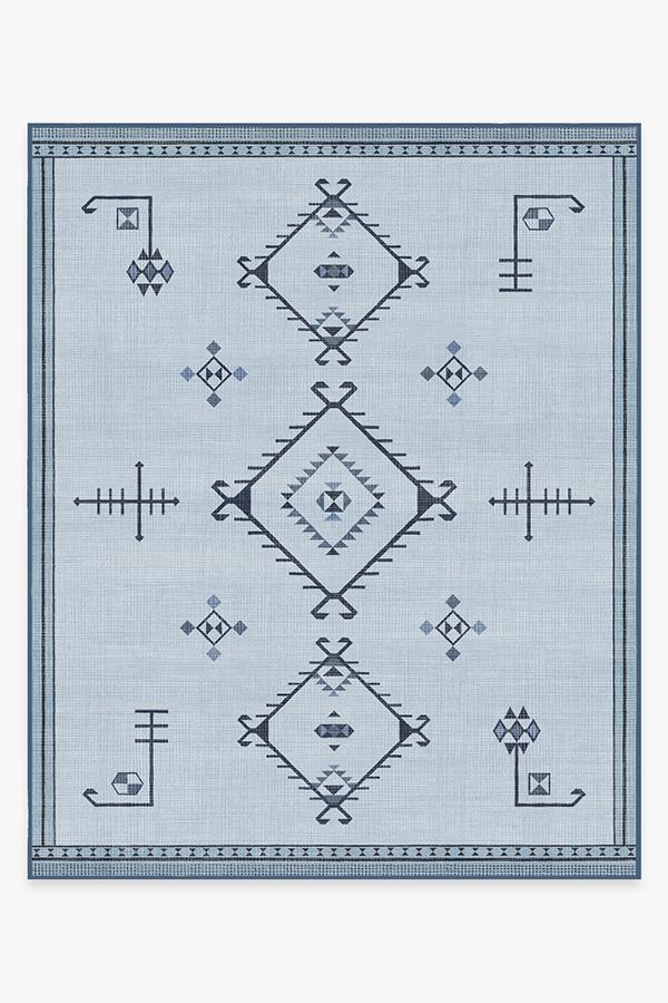Damali Blue Overdye Rug 8'x10' | Stain-Resistant