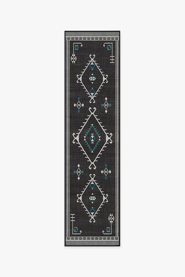 Damali Charcoal Rug 2.5'x10' | Stain-Resistant