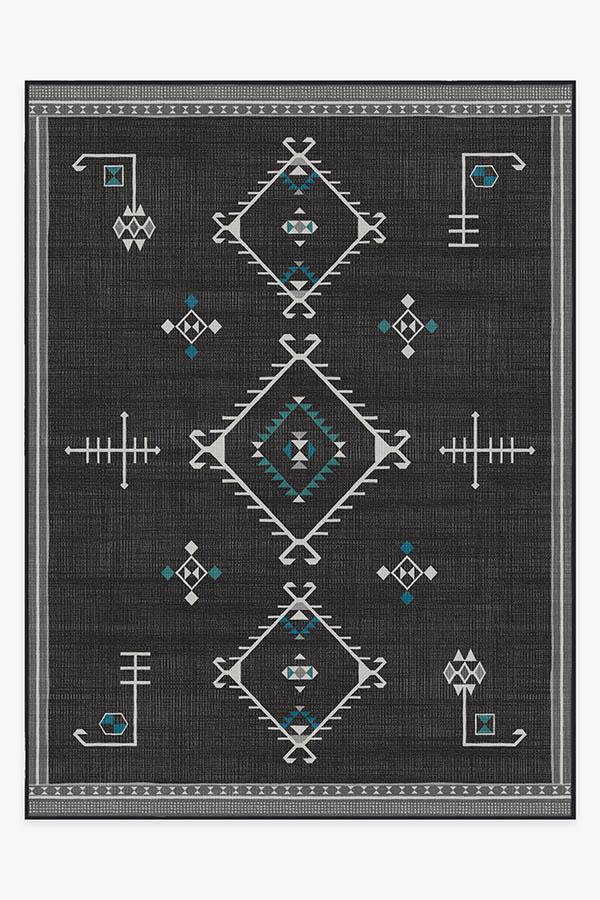 Damali Charcoal Rug 9'x12' | Stain-Resistant