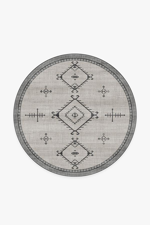 Damali Grey Overdye Rug 6' Round | Stain-Resistant