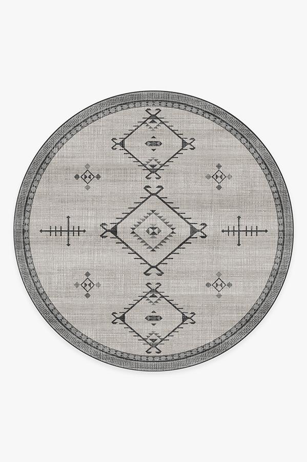 Damali Grey Overdye Rug 8' Round | Stain-Resistant
