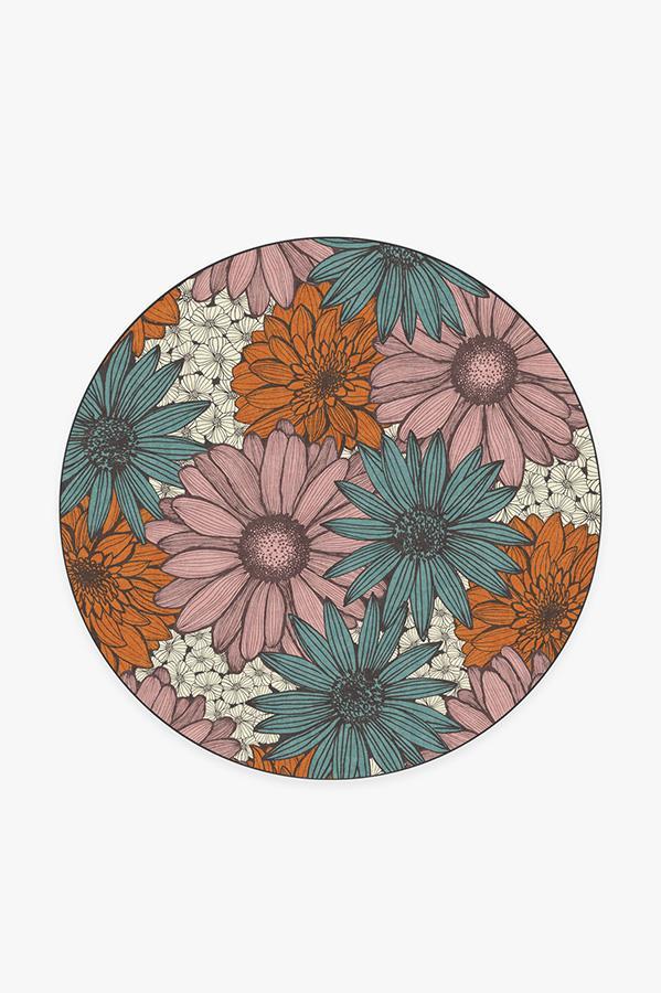 Daphne Orange Jasper Rug 6' Round | Stain-Resistant