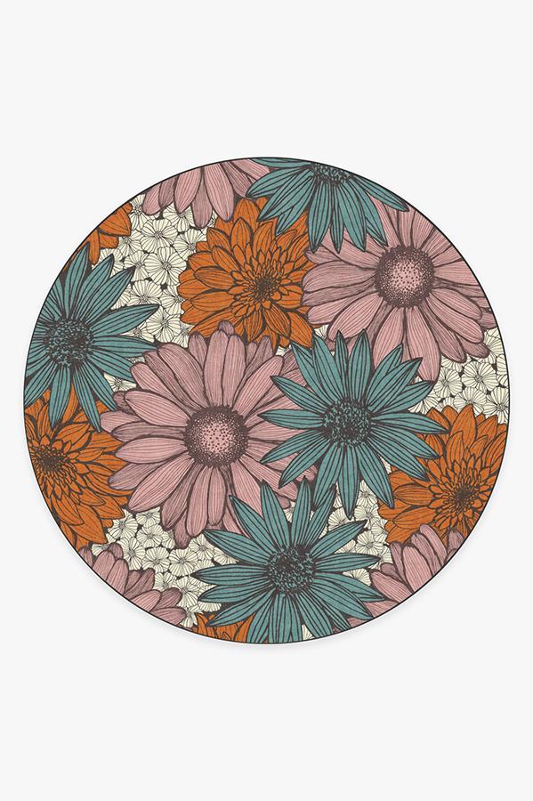 Daphne Orange Jasper Rug 8' Round | Stain-Resistant