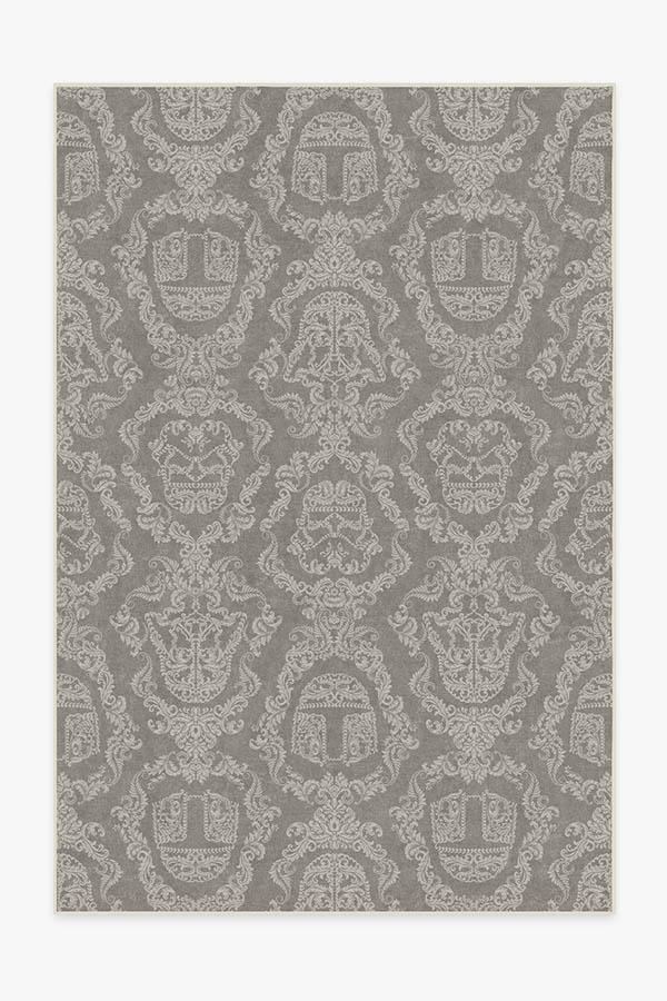 Dark Side Damask Stone Rug 6'x9' | Stain-Resistant