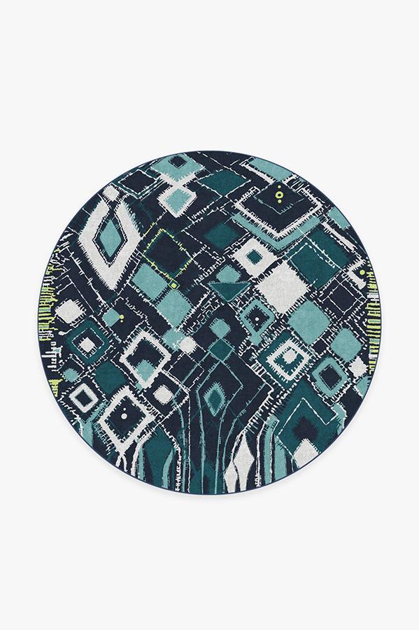 Delikesh Midnight Rug 6' Round | Stain-Resistant