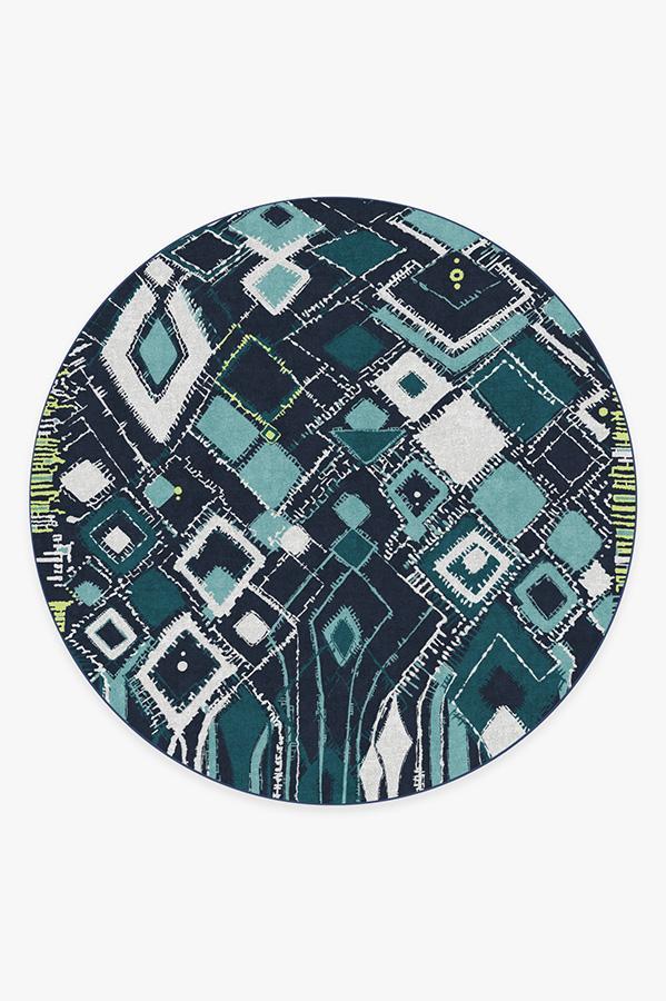 Delikesh Midnight Rug 8' Round | Stain-Resistant